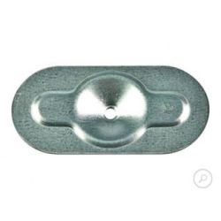 Metall Halteteller mit EF-Markierung oval 82x40mm