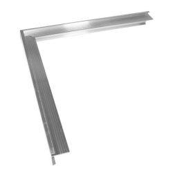 Aluminium roval daktrim plat buitenhoek 35x28 mm