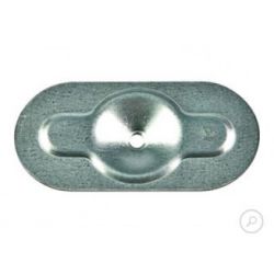 Metall Halteteller mit EF-Markierung oval 82x40mm