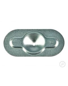 Metall Halteteller mit EF-Markierung oval 82x40mm